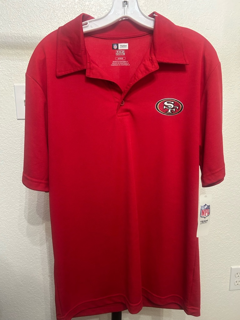 NFL San Francisco 49ers Red Polo with Team Crest